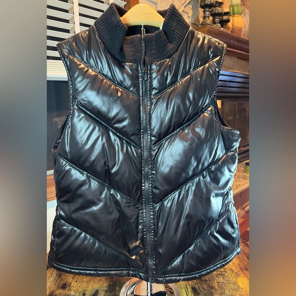 Old Navy | ladies shiny, fleece lined, puffer vest. Size: